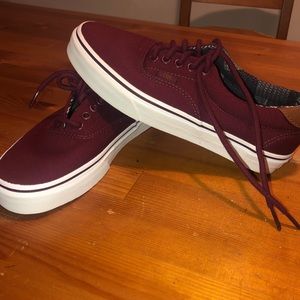 Burgundy Vans Shoes